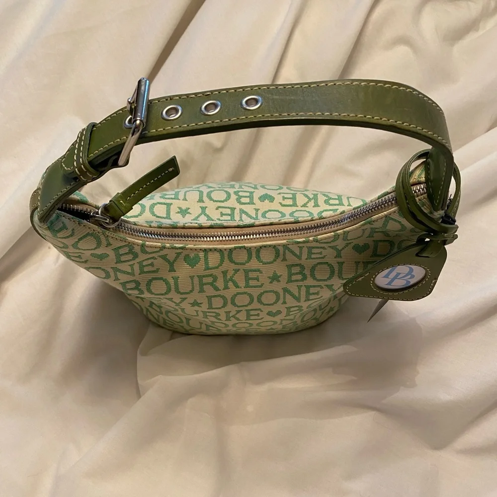 NWT Dooney & Bourke Monogram Hearts and Stars Adjustable Hobo Shoulder Bag